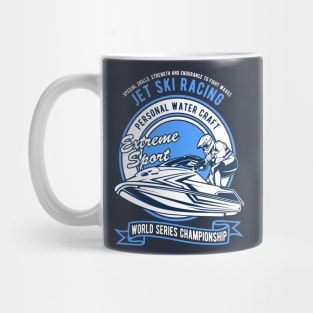 Vector illustration of jet ski. Mug